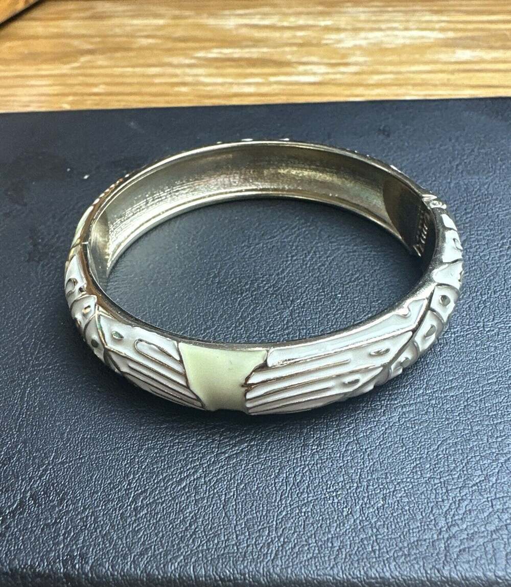 Sequin Nordstrom Multicolor Gold Tone Statement Enamel Bangle Bracelet # 106